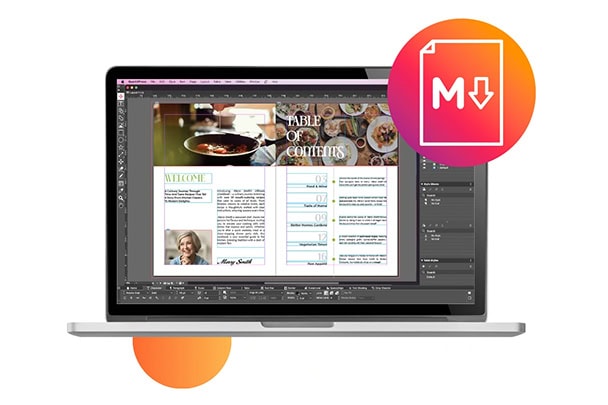 Illustration QuarkXPress, prêt pour le Markdown